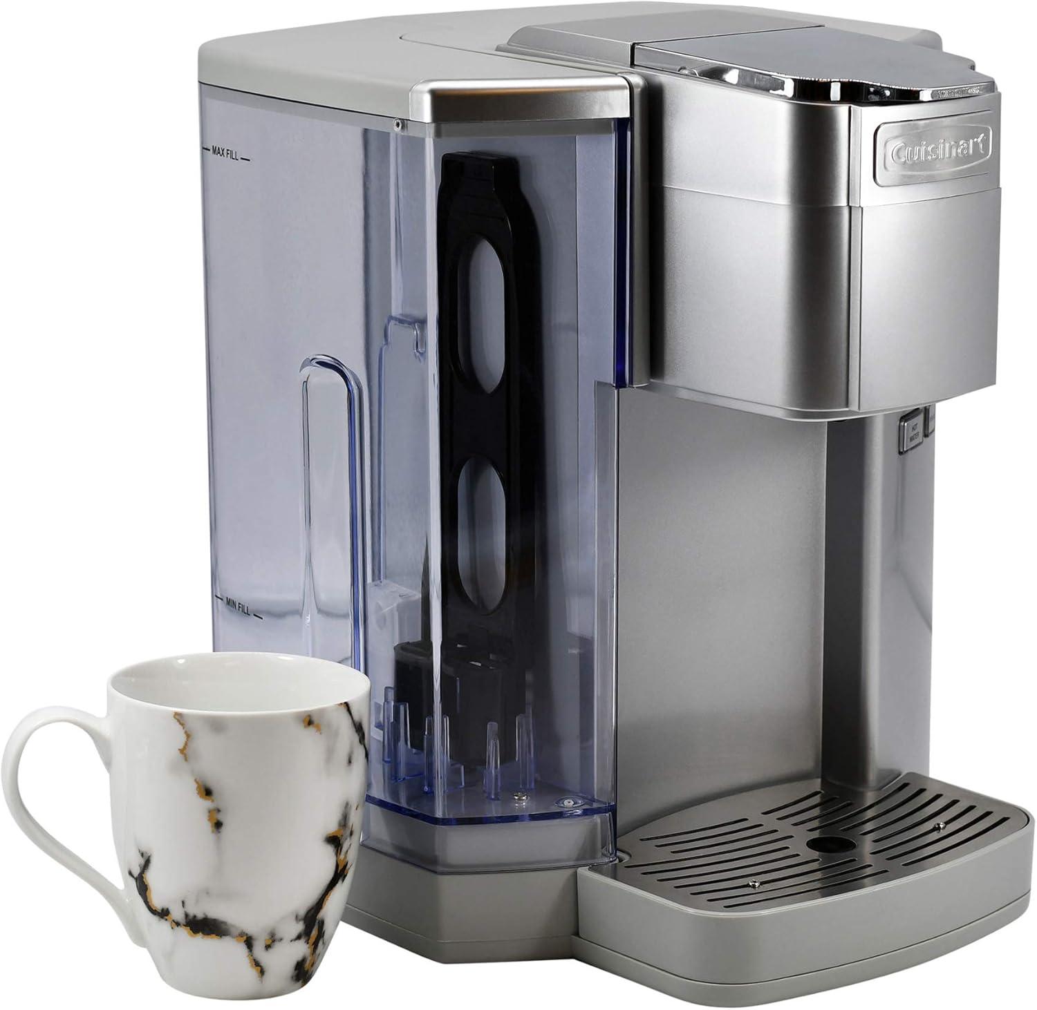 imageCuisinart Coffee Maker Single Serve 72Ounce Reservoir Pod Coffee Machine Programmable Brewing amp Hot Water Dispenser 3 CupSize Settings Stainless Steel SS10P1 SilverCool Grey