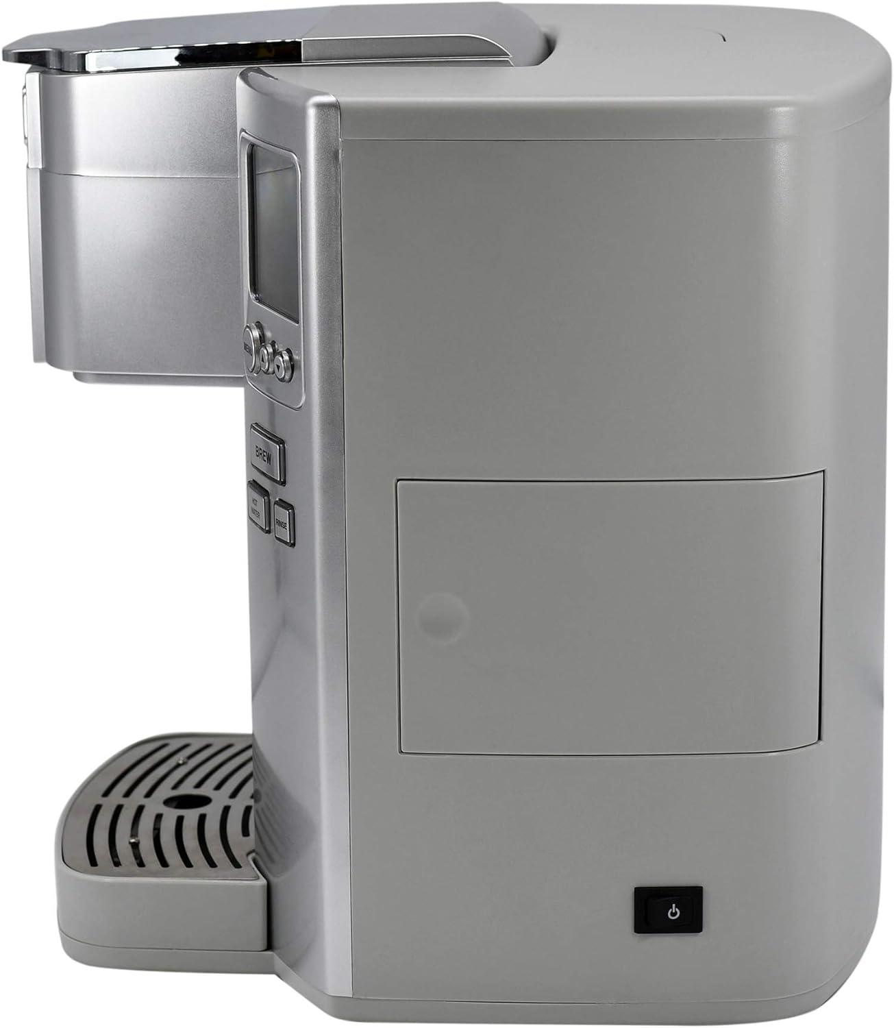 imageCuisinart Coffee Maker Single Serve 72Ounce Reservoir Pod Coffee Machine Programmable Brewing amp Hot Water Dispenser 3 CupSize Settings Stainless Steel SS10P1 SilverCool Grey