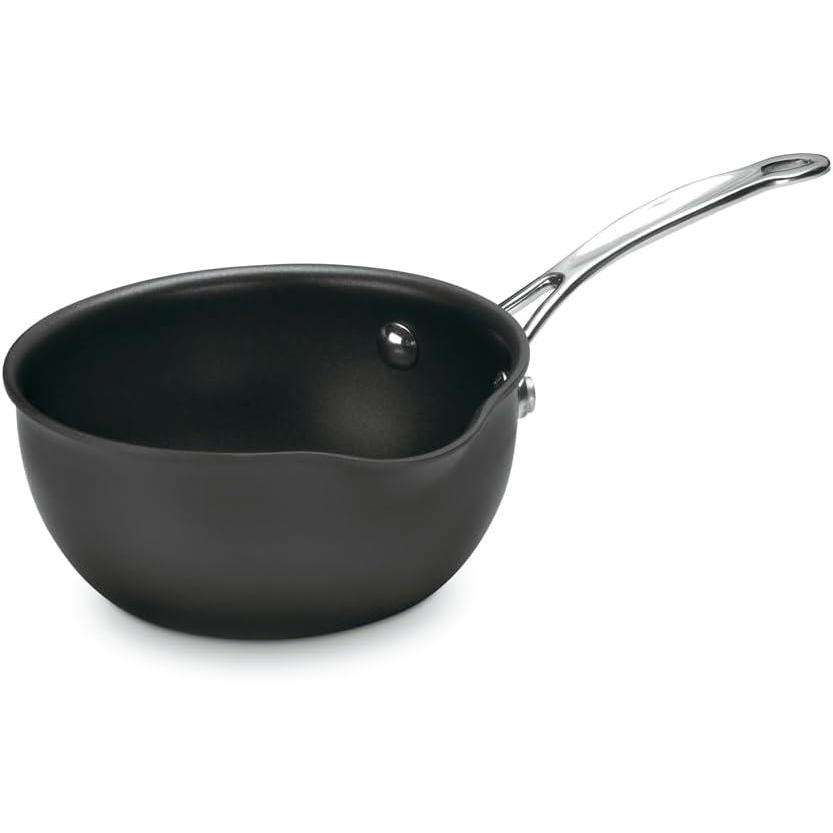 imageCuisinart Chefs Classic PURELYCERAMIC and PFASFree Nonstick HardAnodized 1Quart Open Pour Saucier 635C160P