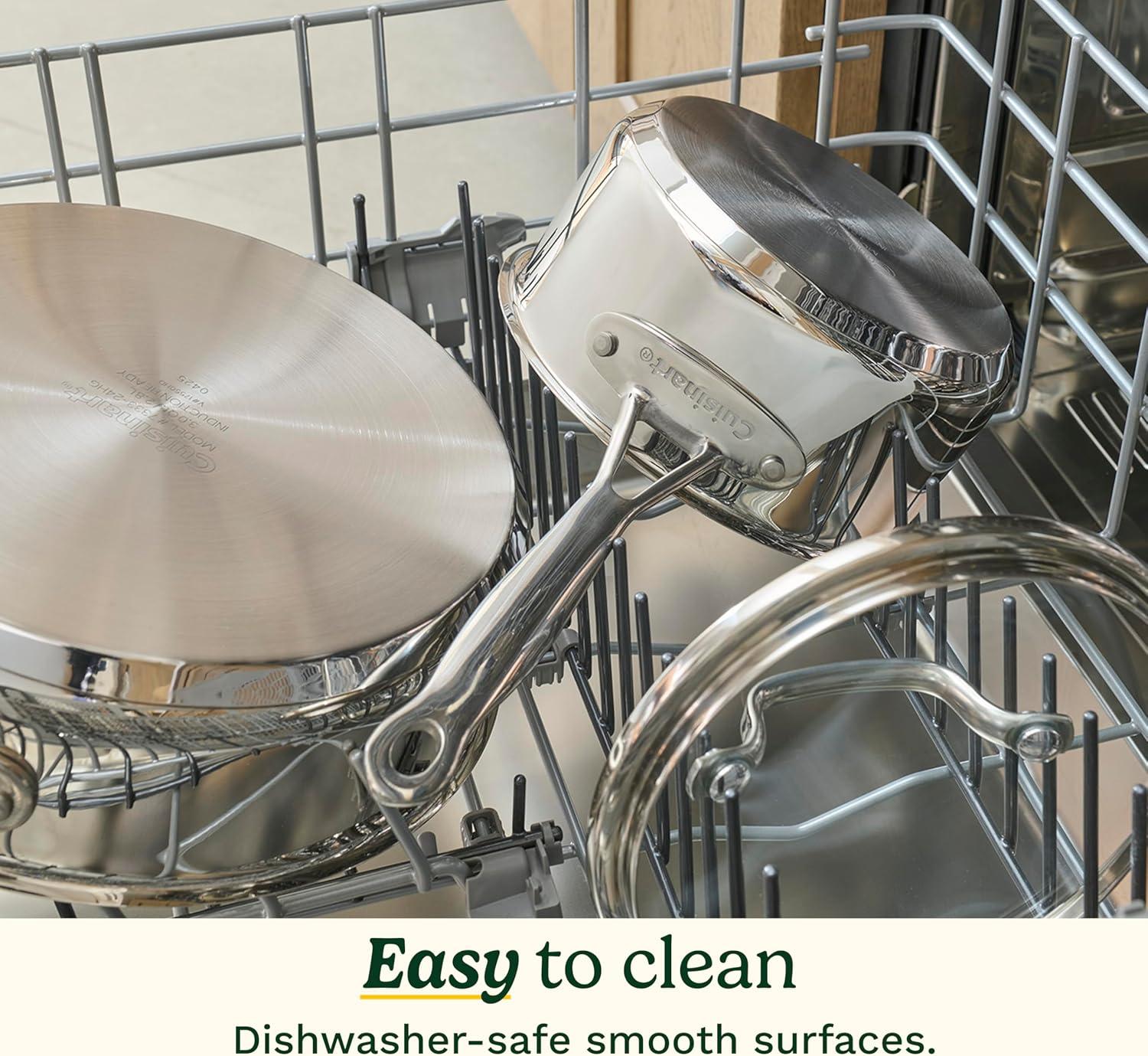 imageCuisinart 7711G Stainless Steel 11Piece Set ChefsClassicStainlessCookwareCollection