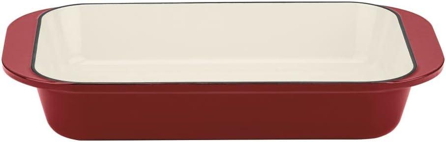 imageCuisinart CI113624CR Chefs Classic Enameled Cast Iron 14Inch RoastingLasagna Pan Cardinal Red