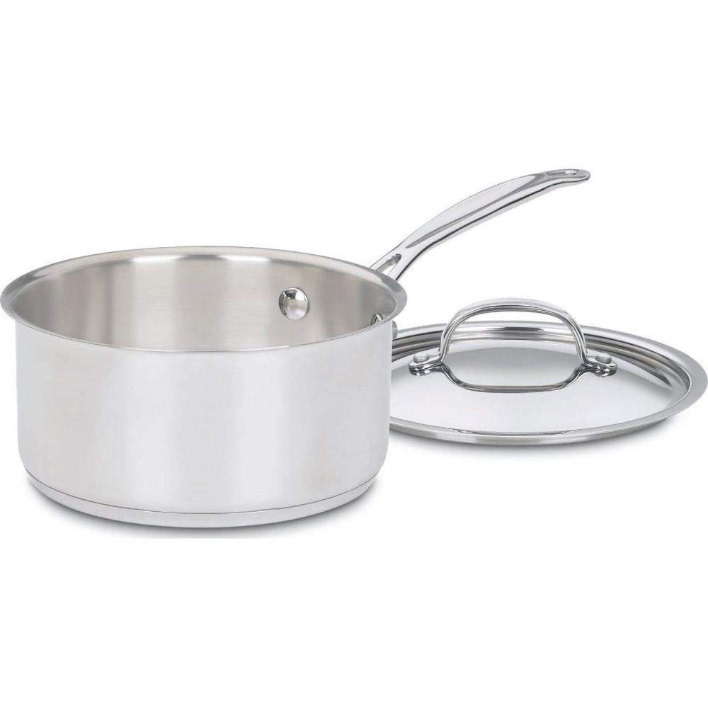 imageCuisinart 71918 Chefs Classic Stainless 2Quart Saucepan with Cover2Quart