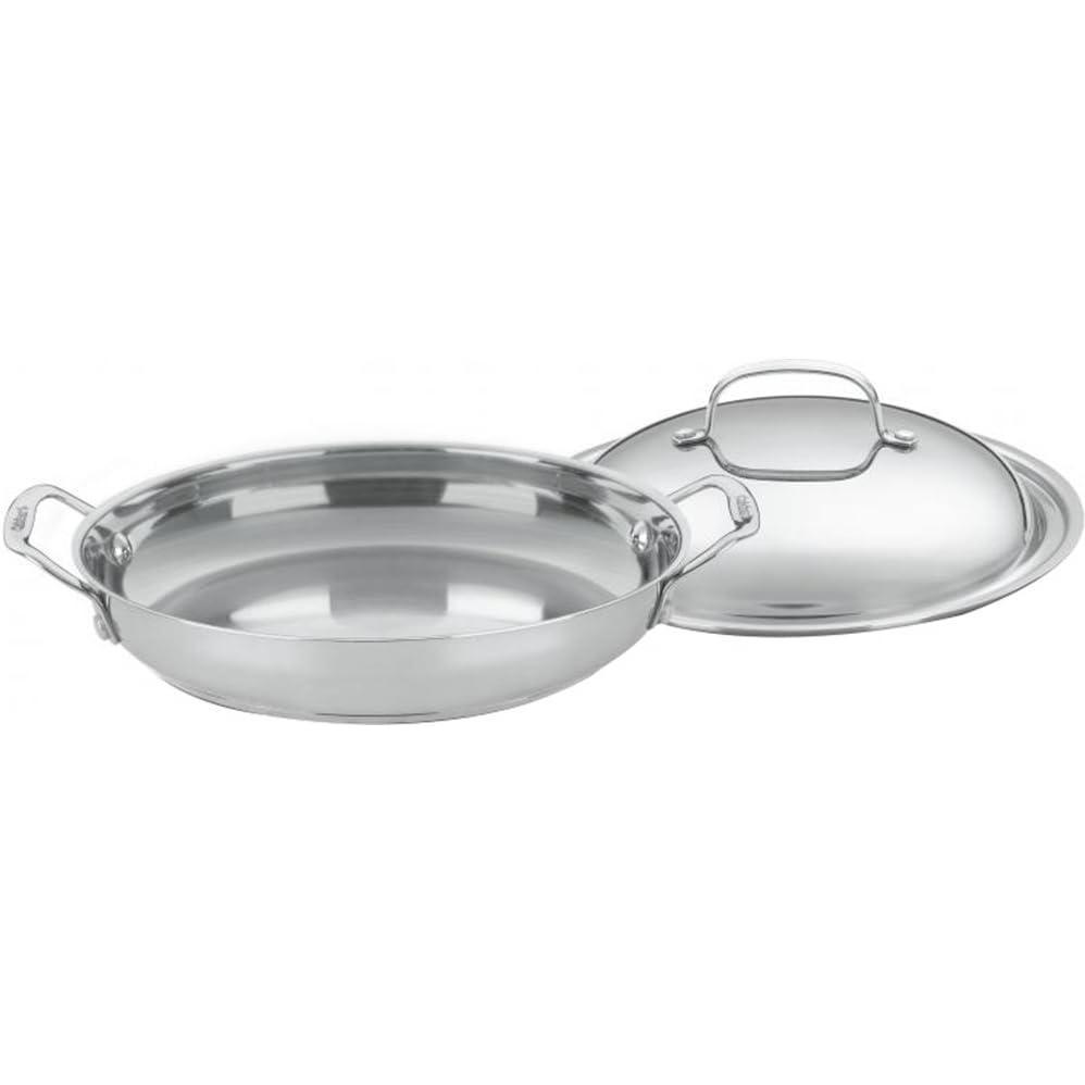 imageCuisinart 72530D Chefs Classic Stainless 12Inch Everyday Pan with Dome Cover Silver5 Quarts