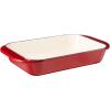 imageCuisinart CI113624CR Chefs Classic Enameled Cast Iron 14Inch RoastingLasagna Pan Cardinal Red
