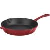 imageCuisinart Chefs Classic Enameled Cast Iron 10Inch Round Fry Pan Cardinal Red