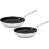 imageCuisinart Chefs Classic Stainless NonStick Skillets 9 Skillet amp 11 Skillet Set