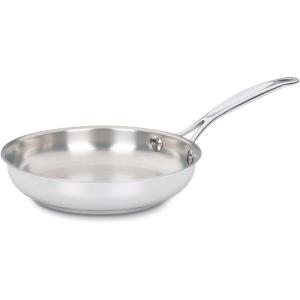Cuisinart 10-Inch Open Skillet, Chef’s Classic Stainless Steel Cookware Collection, 722-24(Chef’s Classic Stainless Non-Stick)