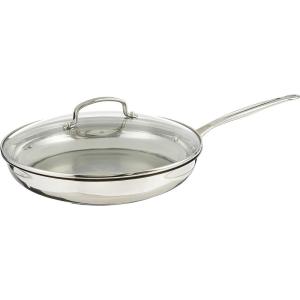 Cuisinart 12 Inch Skillet with Glass Cover, Chef’s Classic Collection, 722-30G