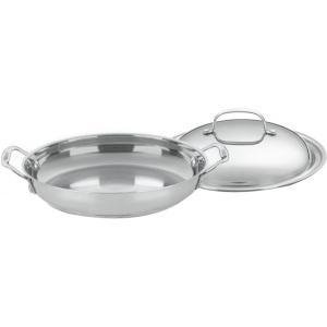 Cuisinart 725-30D Chef’s Classic Stainless 12-Inch Everyday Pan with Dome Cover, Silver(5 Quarts)