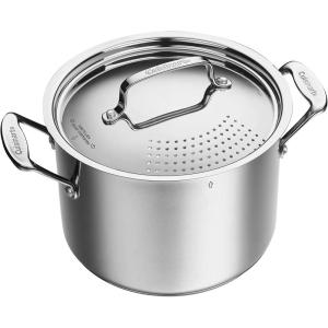 Cuisinart 766S-22 6 Qt. Stainless Steel Pasta Pot w/Straining Cover Chef’s-Classic-Stainless-Cookware-Collection, 6-Quart(6.3 Quarts)