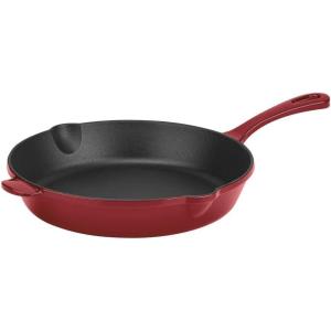 Cuisinart Chef’s Classic Enameled Cast Iron 10-Inch Round Fry Pan, Cardinal Red
