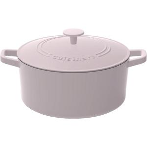 Cuisinart Chef’s Classic Enameled Cast Iron Round Covered Casserole (Cardinal Red, 7- Quart)(Gray)