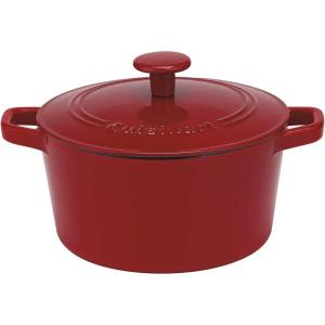 Cuisinart Chef’s Classic Enameled Cast Iron Round Covered Casserole (Cardinal Red, 7- Quart)(Venice Red)