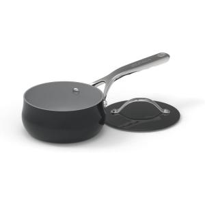 Cuisinart Culinary Collection Nonstick 1 Qt. Saucepan + Cover, Black(Black)
