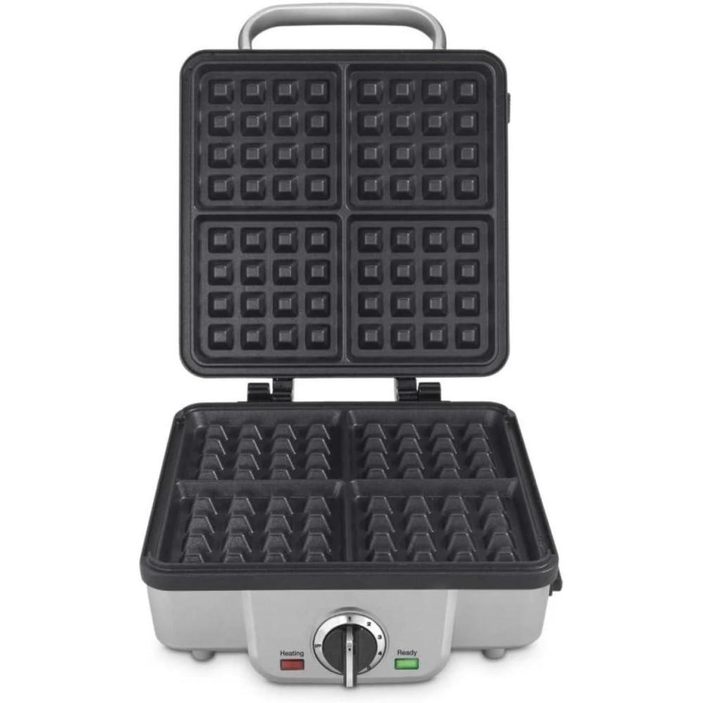 imageCuisinart Belgian Waffle Maker with Pancake Plates Nonstick Plates 6 Browning Levels Ready Indicator Lights Temperature Control Deep Waffle Pockets WAF300P1 Brushed Stainless