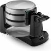 imageCuisinart Double Flip Belgian Waffle Maker 180 Flip Ready Indicator Light 1400W Nonstick Waffle Iron Plates WAFF40 BlackStainless