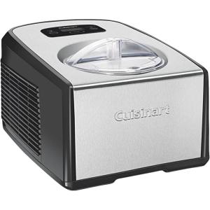 Cuisinart 1.5-Quart Ice Cream Maker and Gelato Machine, Makes Frozen Yogurt and Sorbet, Fully Automatic with Commercial-Quality Compressor and 2 Churning Paddles, ICE-100, Black/Stainless