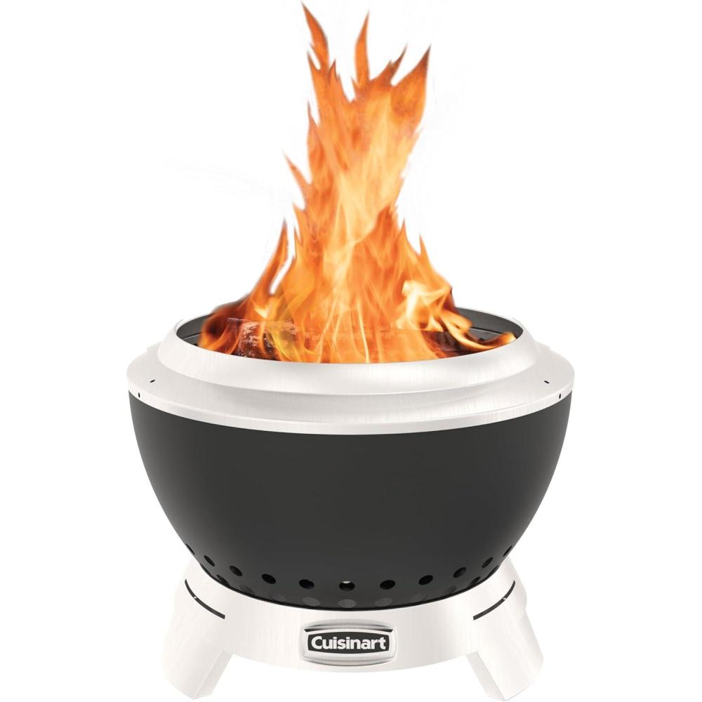 imageCuisinart 195 Cleanburn Smokeless Fire Pit with Removable Base for Ash Portable Wood Burning Outdoor Fireplace Stainless Steel Smoke Free Outdoor Heater Enhanced Airflow and Easy CleanupCleanburn 195 Fire Pit