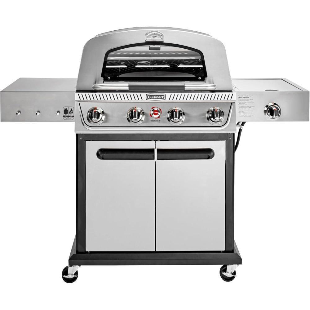 imageCuisinart Portable 3in1 Grill Griddle and Pizza Oven Perfect for BBQsBlackSilver