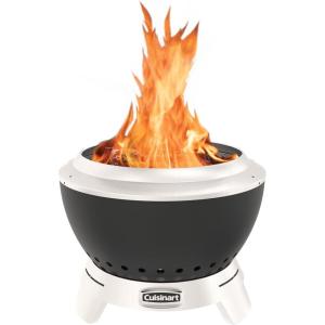 Cuisinart 19.5” Cleanburn Smokeless Fire Pit with Removable Base for Ash, Portable Wood Burning Outdoor Fireplace, Stainless Steel Smoke Free Outdoor Heater, Enhanced Airflow and Easy Cleanup(Cleanburn 19.5″ Fire Pit)