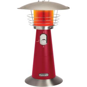 Cuisinart Portable Tabletop Patio Heater, 11,000 BTU Outdoor Propane Heater with Safety Tilt Switch and Adjustable Heat, Burner Screen Guard, 30 sq. Foot Heat Range, Navy(Red)