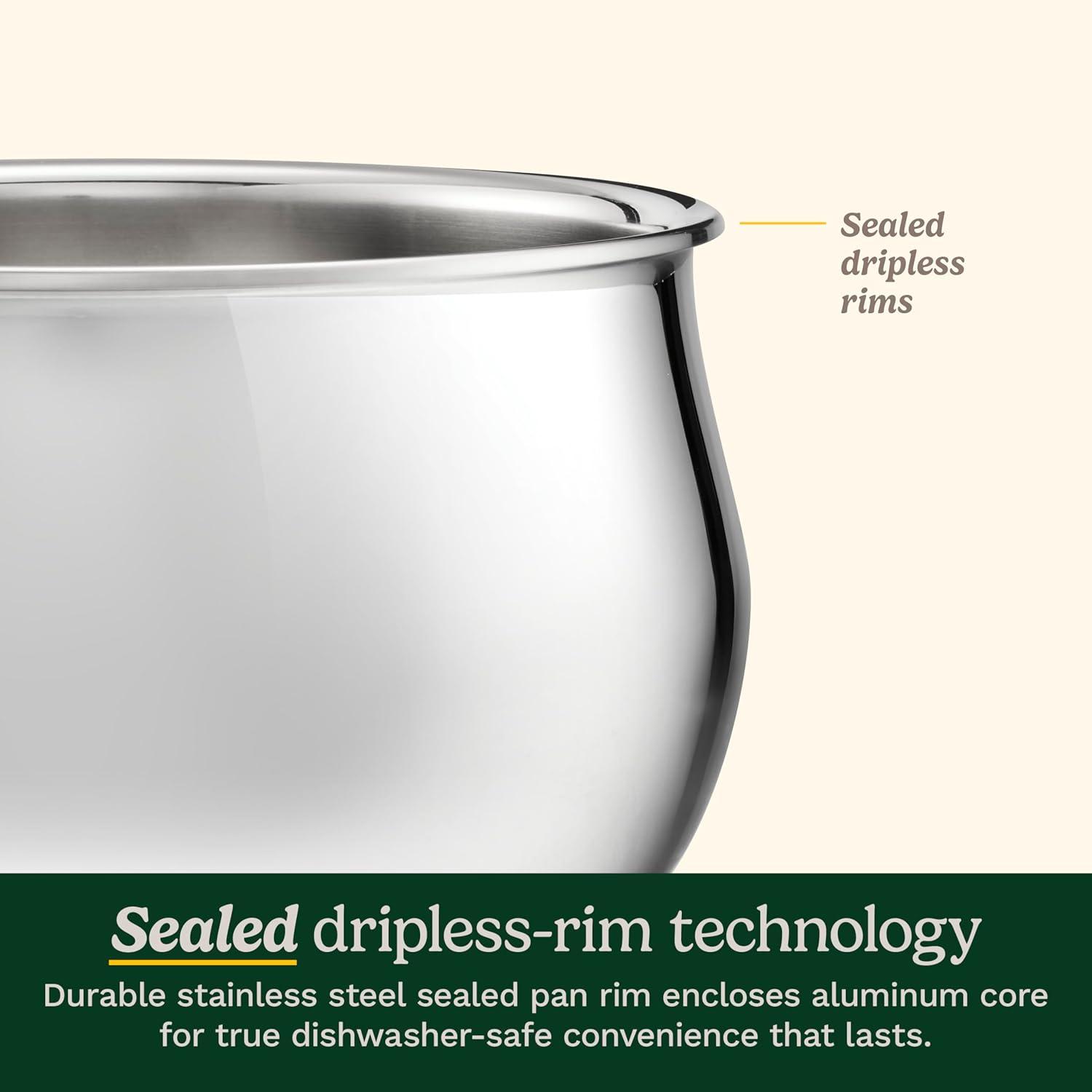 imageCuisinart PureClad PureClad TriplePly 12 Stainless Steel Skillet with Helper Handle and Cover PCT2230HC12 Inch Skillet