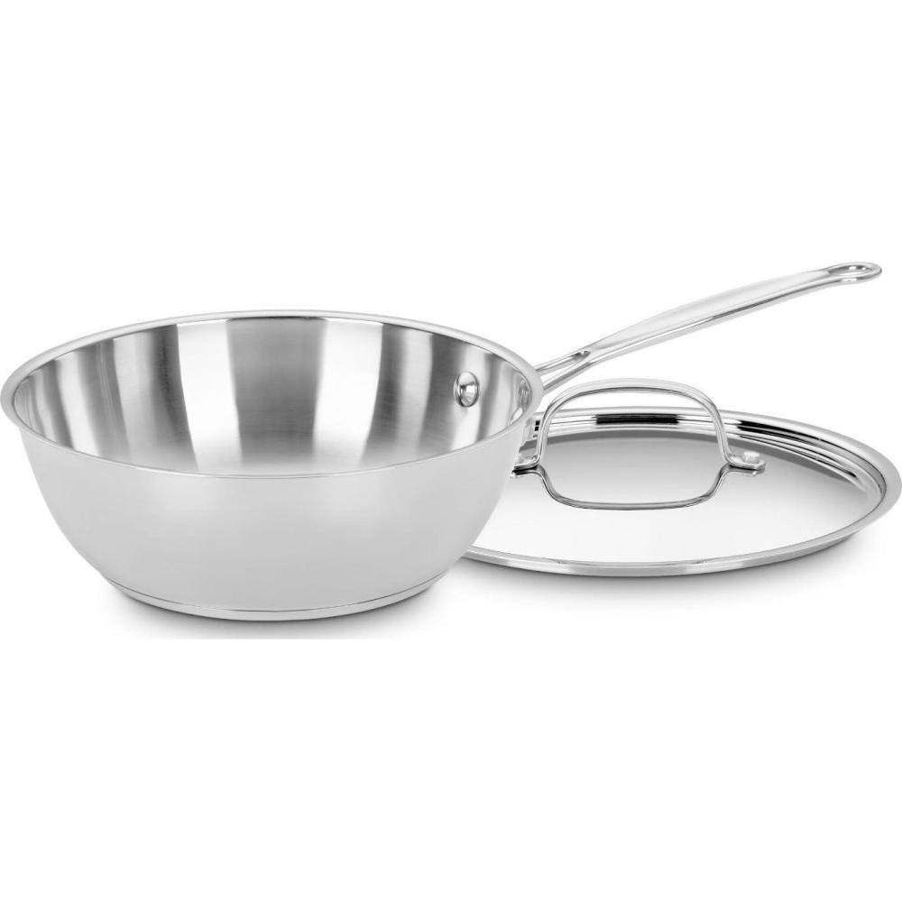 imageCuisinart 73524 Chefs Classic Stainless 3Quart Chefs Pan with Cover3Quart