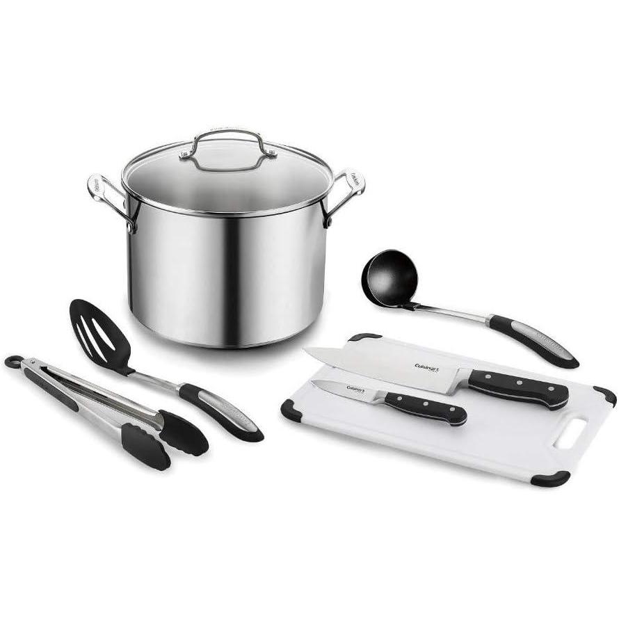 imageCuisinart 7661026PHS Chefs Classic Stainless 10 Qt Stockpot with Essential Tools Stainless Steel