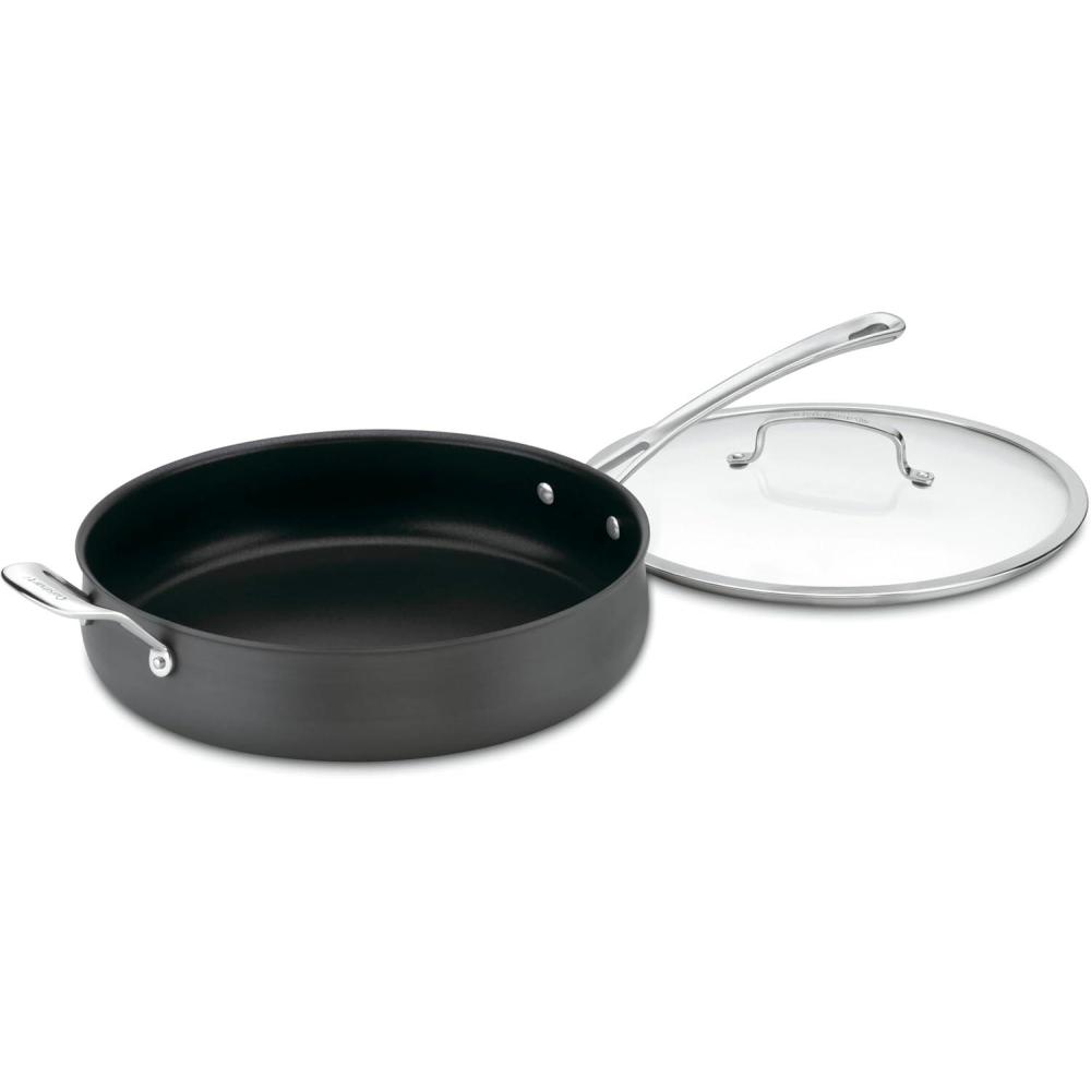 imageCuisinart Contour Hard Anodized 5 Quart Saut Pan wHelper Handle amp Cover