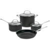 imageCuisinart 667P1 Chefs Classic Nonstick HardAnodized 7Piece Cookware Set Black