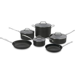 Cuisinart 66-10 Chef’s Classic 10-Piece Cookware Set Nonstick-Hard-Anodized