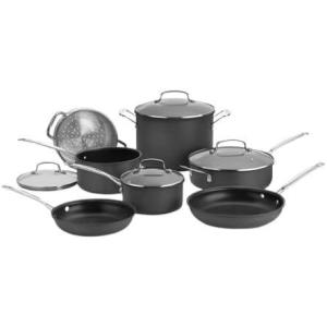 Cuisinart Chef’s Classic™ Nonstick Hard Anodized 14 Piece Set, 66C-14(11 Piece Set)