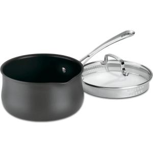 Cuisinart Contour 2-Quart PURELYCERAMIC™ Nonstick PFAS Free Hard-Anodized Saucepan with Cover, 6419C-18P