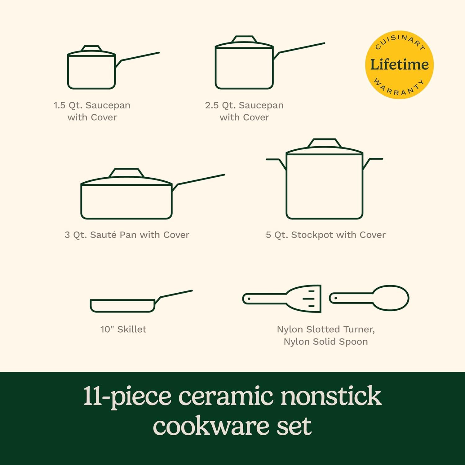 imageCuisinart 11Pc Advantage Ceramic Nonstick Set 55C11BK