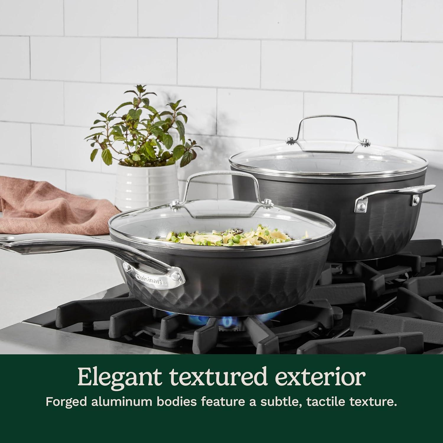 imageCuisinart 11Pc Color Impressions Ceramic Nonstick Set 58S11BK