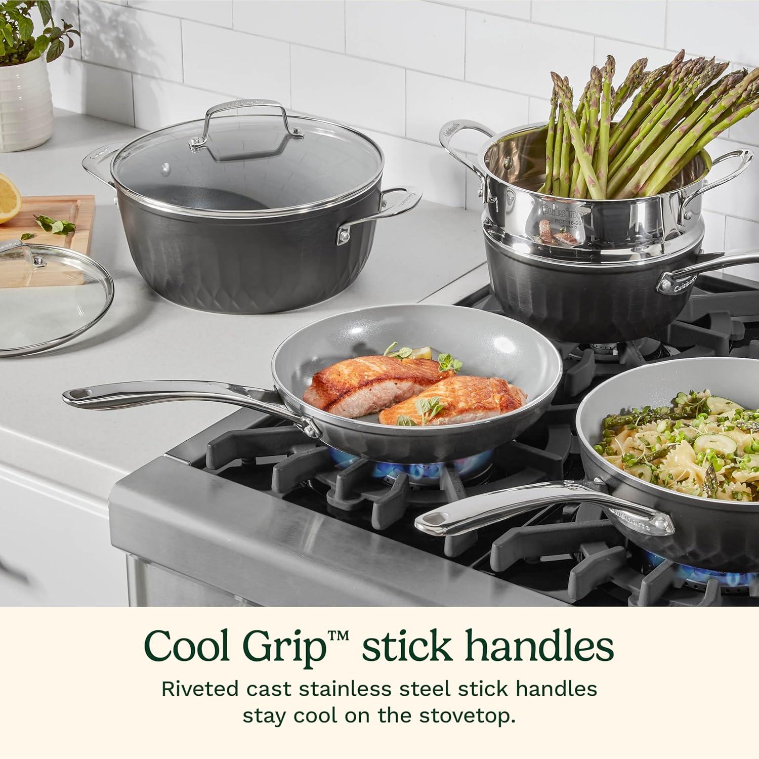 imageCuisinart 11Pc Color Impressions Ceramic Nonstick Set 58S11BK