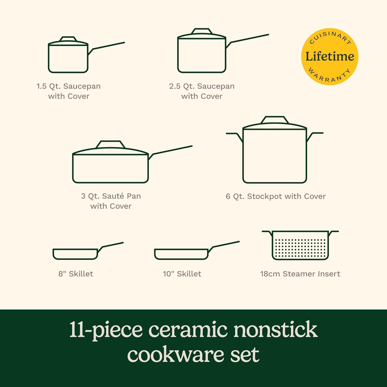 imageCuisinart 11Pc Intermix Ceramic Nonstick Set 59SB11BK