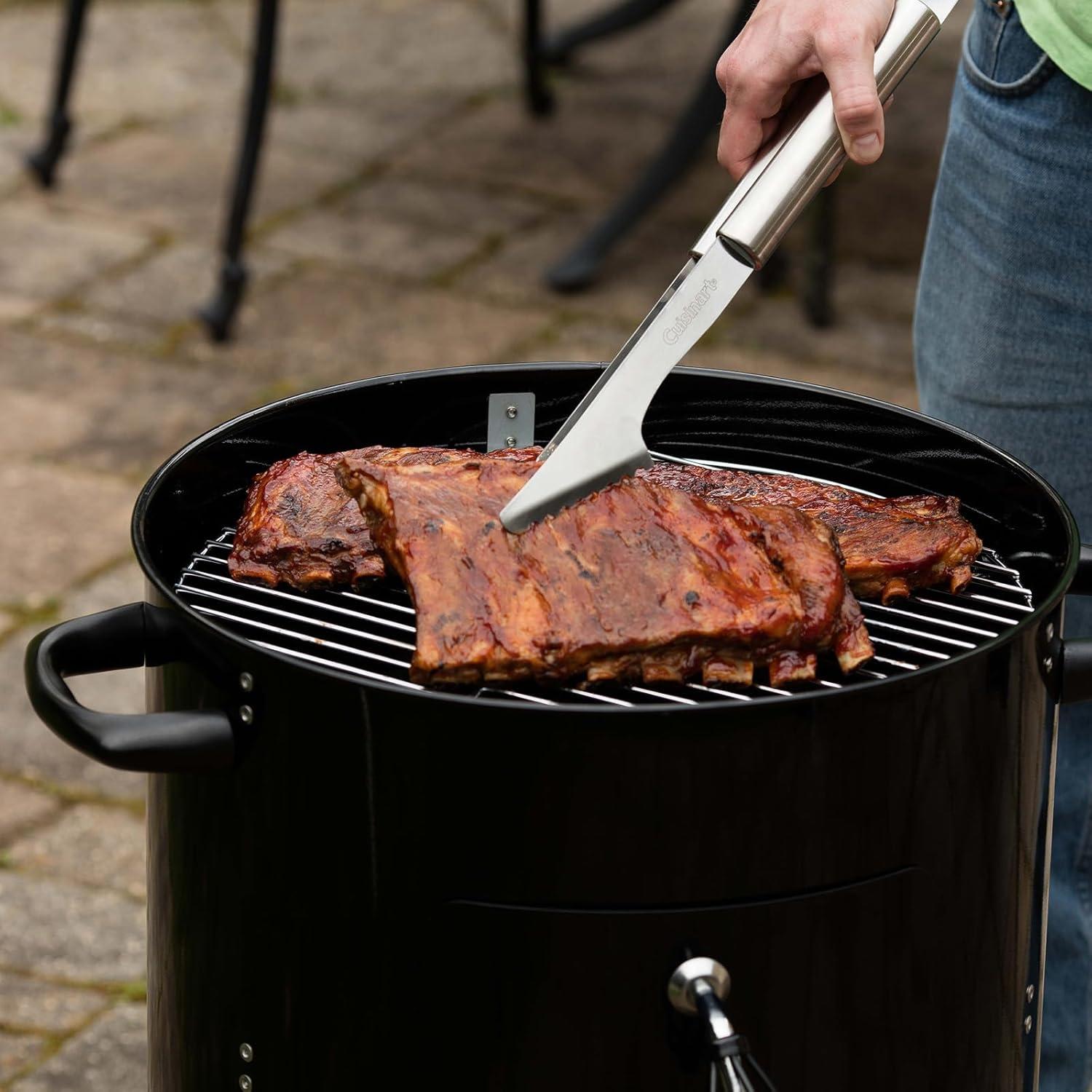 imageCuisinart 18 Vertical Charcoal Smoker Integrated Thermometer Water Bowl and Dual Vents Perfect for Smoked Brisket Chrome Plated Grates Smoker Grill for BBQ Camping TailgatesVertical Charcoal Smoker 16