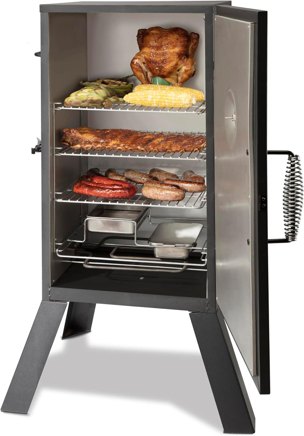 imageCuisinart 30 Electric Smoker 3 Adjustable Racks Large Capacity BBQ Meat Smoker Water amp Wood Trays for Smoked Meat Brisket Salmon amp Jerky Adjustable Temperature Control