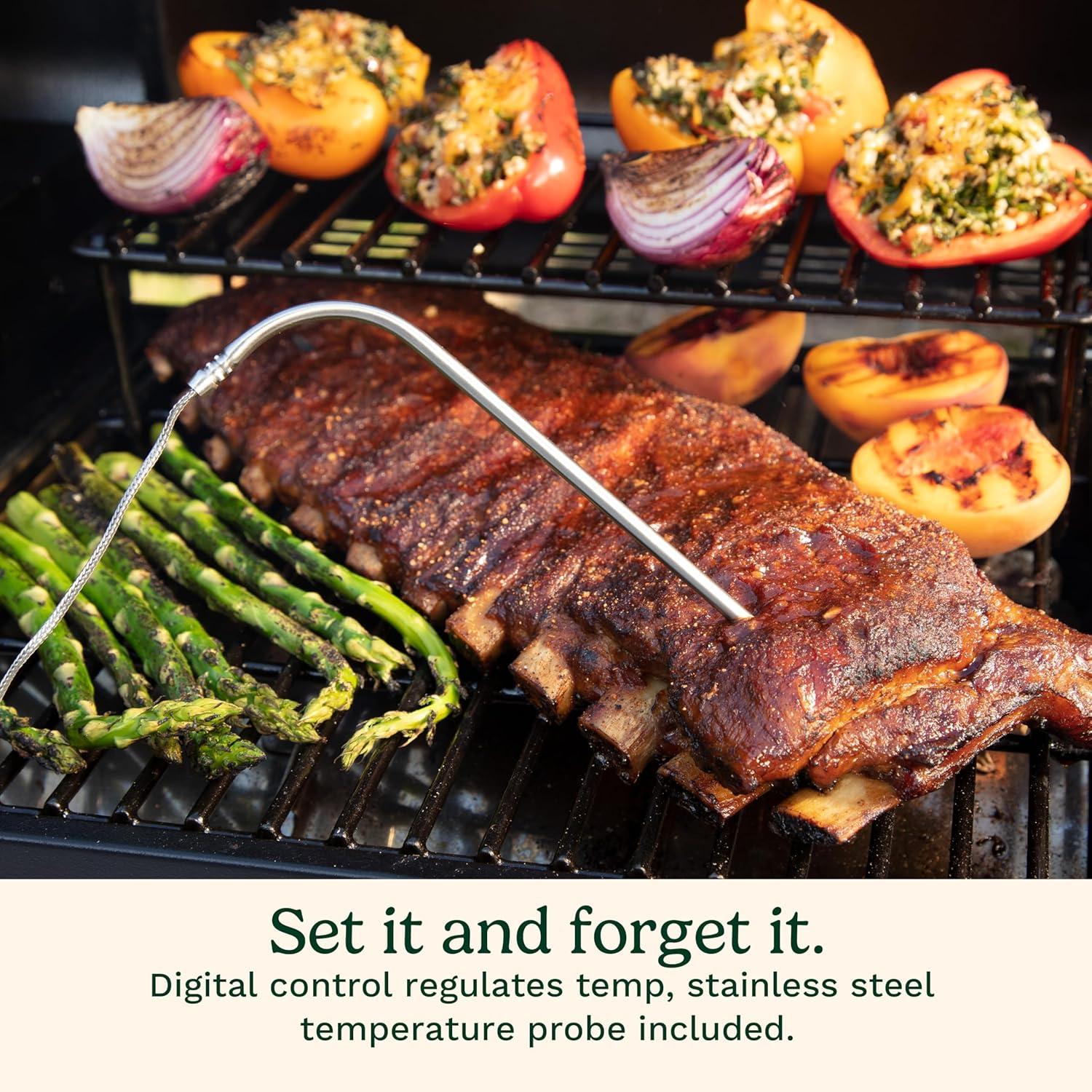 imageCuisinart 8in1 Portable Wood Pellet Grill and Smoker Compact for RV Tailgates Camping and Backyard Cooking Smoky Flavor Versatile Meat Smoker