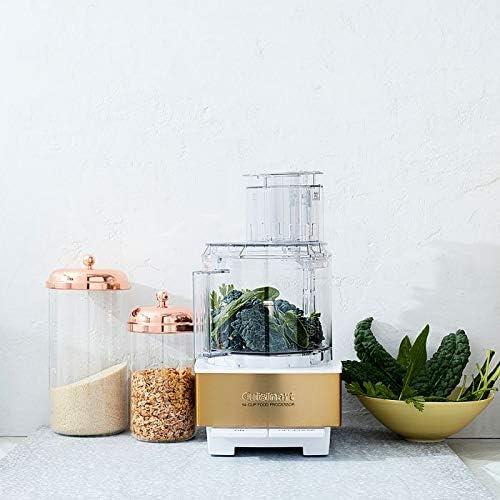 imageCuisinart Cup Pro Custom 11 Food Processor With 625 Watt Motor And Extra Large Feed Tube allows For Whole Fruit And Vegetables Additional Accessories Included For Even More Versatility WhiteWhiteGold
