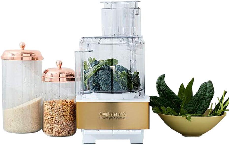 imageCuisinart Cup Pro Custom 11 Food Processor With 625 Watt Motor And Extra Large Feed Tube allows For Whole Fruit And Vegetables Additional Accessories Included For Even More Versatility WhiteWhiteGold
