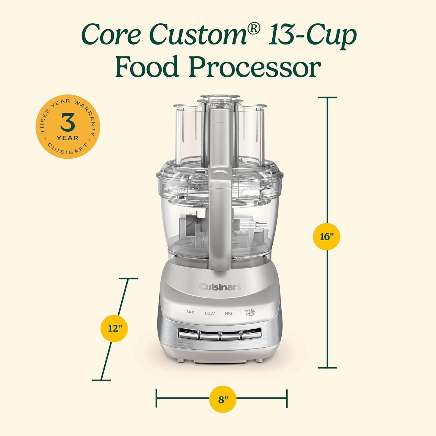 imageCuisinart FP130SS Core Custom 13Cup Multifunctional Food Processor Silver SandSilver Sand