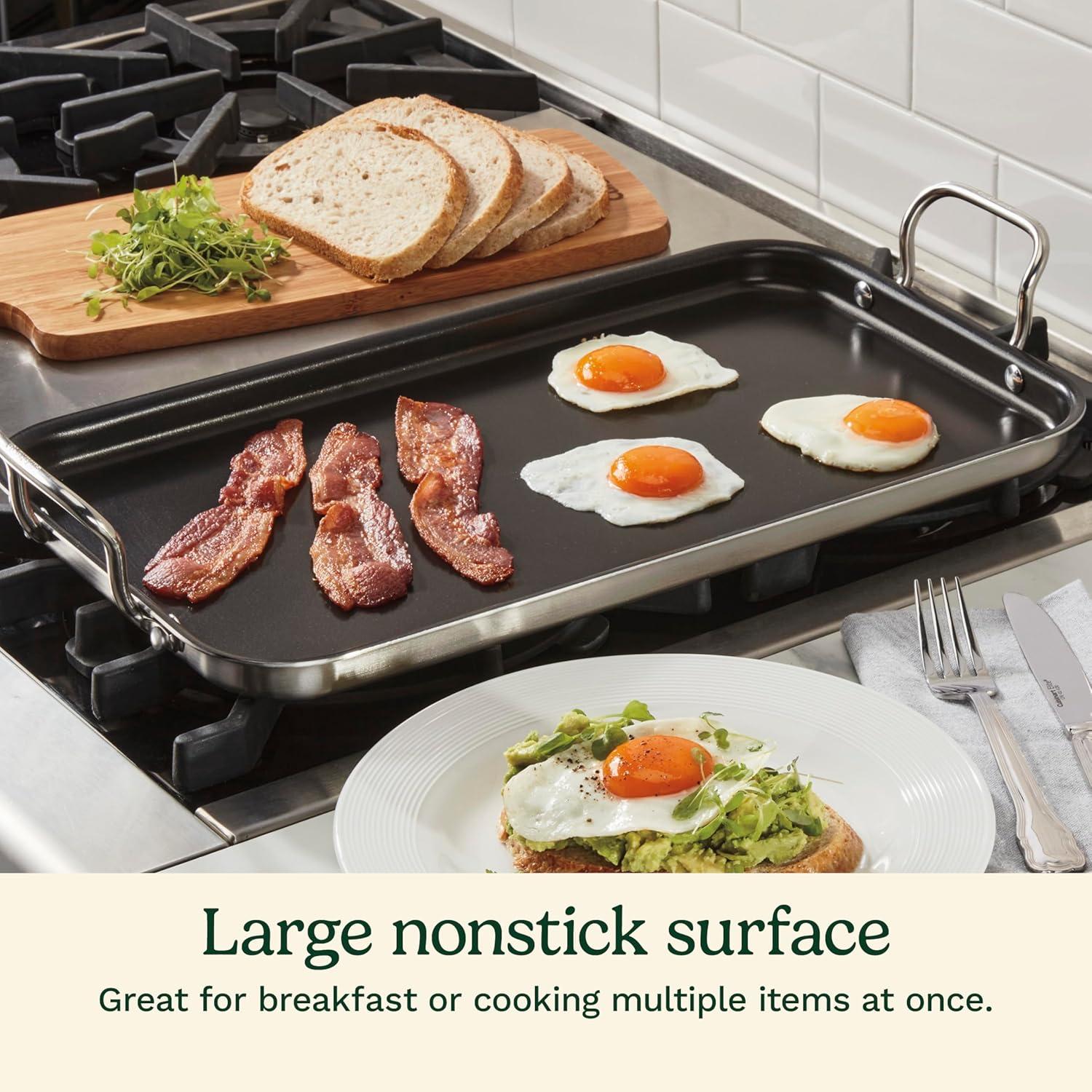 imageCuisinart Griddle Skillet Nonstick Double Burner 10x18Inch MCP4525NSP1