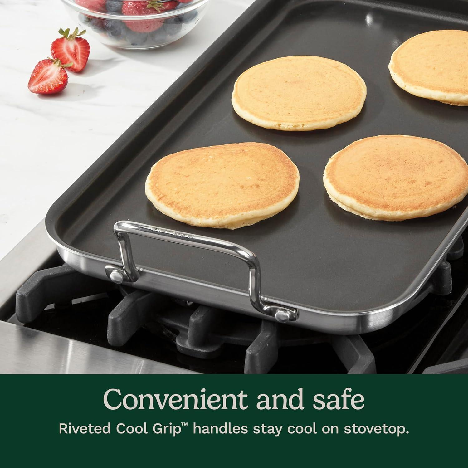 imageCuisinart Griddle Skillet Nonstick Double Burner 10x18Inch MCP4525NSP1