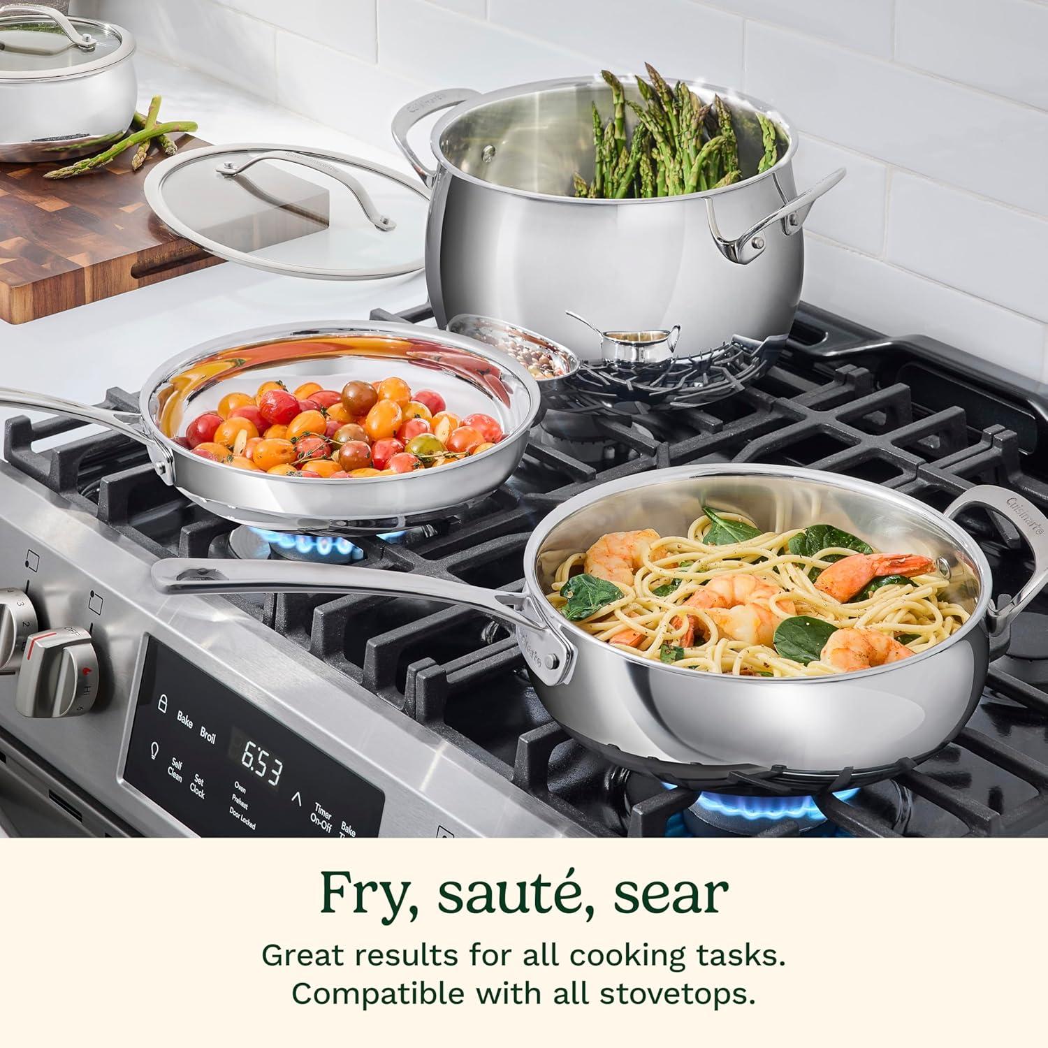 imageCuisinart PureClad TriplePly 8 Stainless Steel Skillet PCT2220