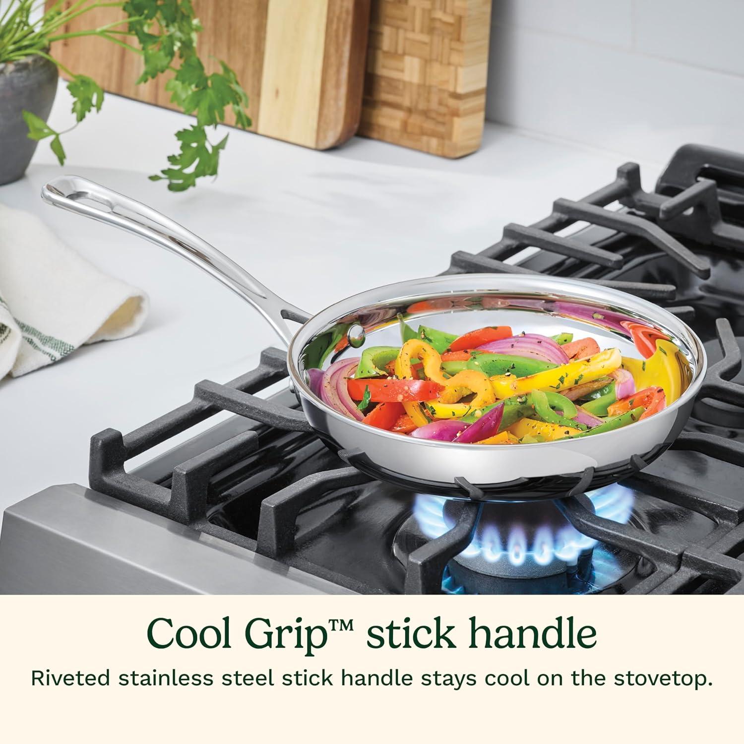 imageCuisinart PureClad TriplePly 8 Stainless Steel Skillet PCT2220