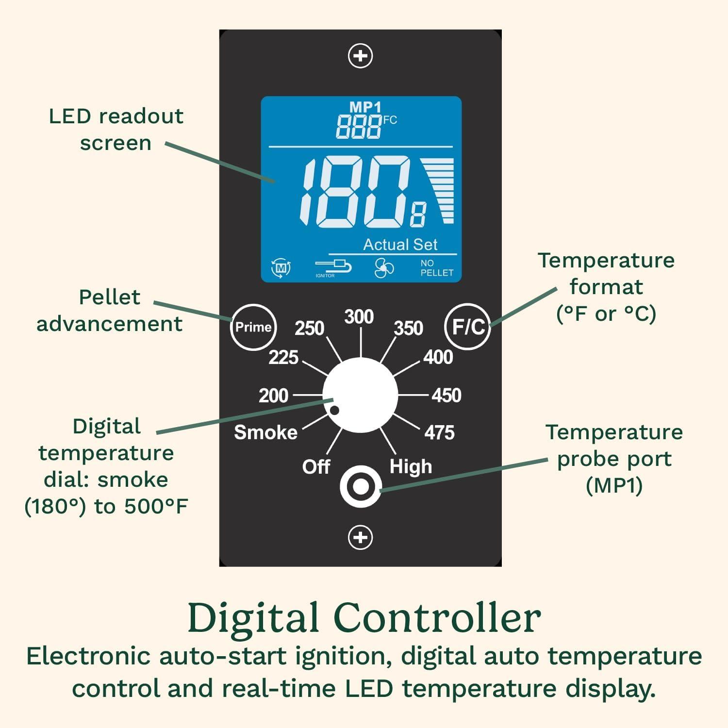 imageCuisinart Wood Pellet Grill amp Smoker 465 Square Inches Barrel Pellet Grill for Smoking Meat Jerky Vegetables 8 in 1 BBQ with Digital Control Auto Start and Temperature Probe