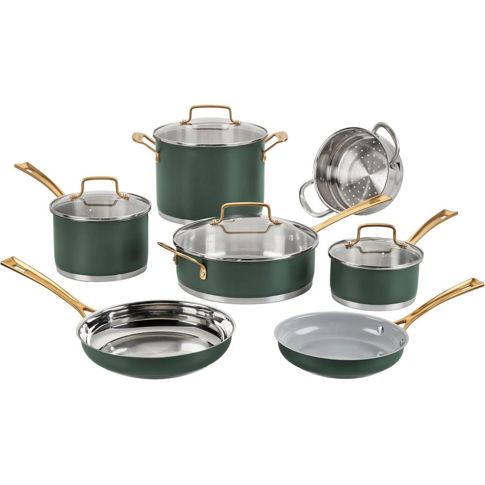 imageCuisinart 11Piece Stainless Steel Set Thyme MT89G11Green
