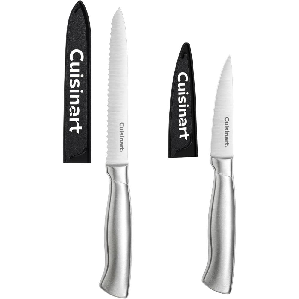 imageCuisinart 2Piece Utility Pairing Stainless Steel Knife Set includes 55 Serrated Utility and 35 Pairing Knife